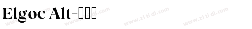 Elgoc Alt字体转换